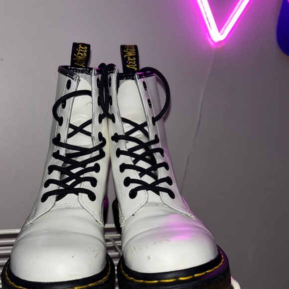 Dr. Martens White Combat Boots - Picture 5 of 9